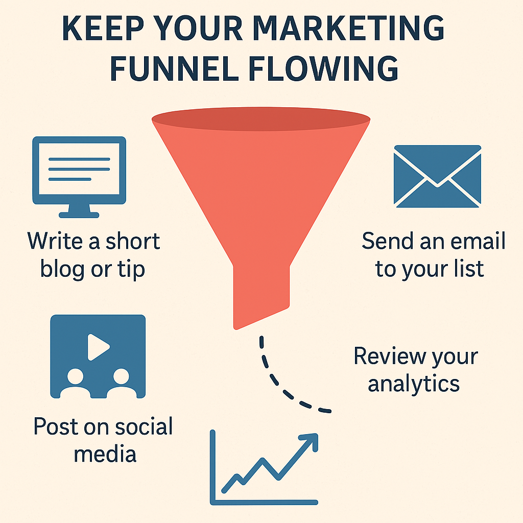 How to Keep Your Marketing Funnel Flowing: A Simple Weekly Plan for Small Business Success How to Keep Your Marketing Funnel Flowing: A Simple Weekly Plan for Small Business Success